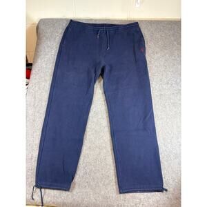 Vintage 90s Polo Ralph Lauren Jogger Pants Men Blue Pull On Lounge Sweatpants XL